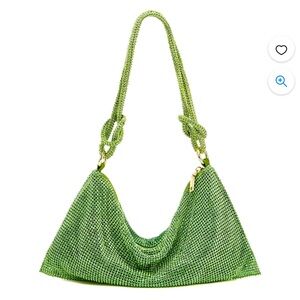 Crystal Knot Bag - Green - Brand New